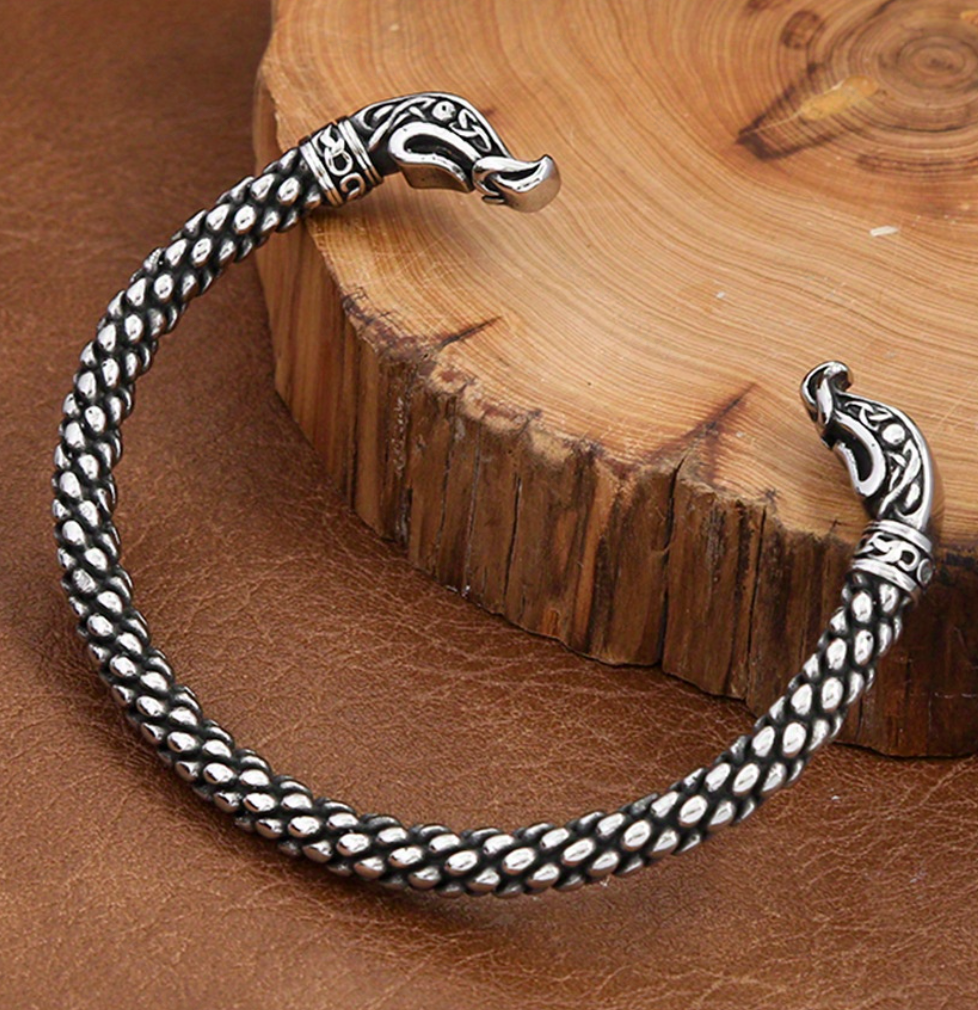 Men's Vintage Stainless Steel Dragon Bracelet