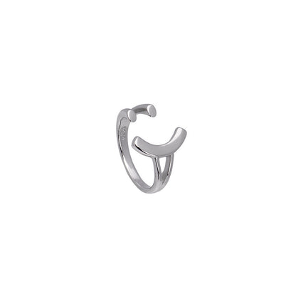 Smiley Face Geometric Opening Ring