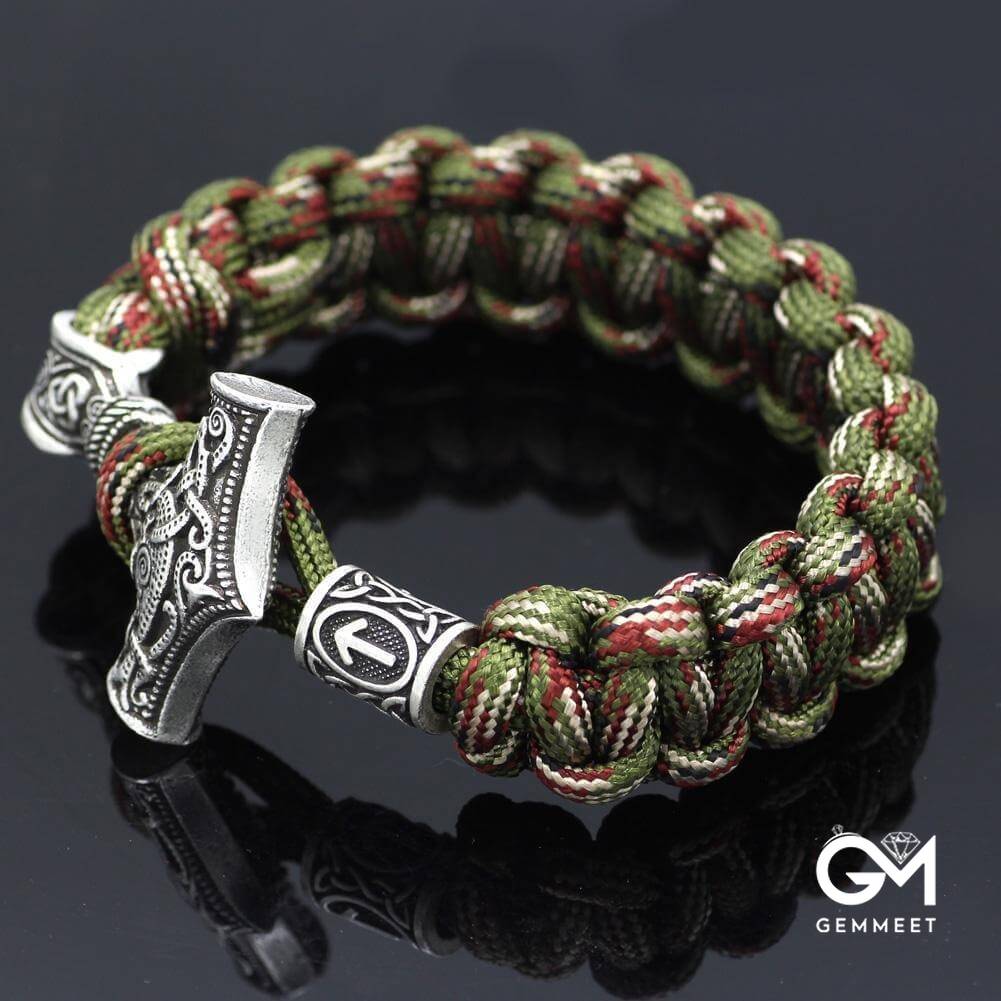 Military Style Mjolnir Paracord Bracelet