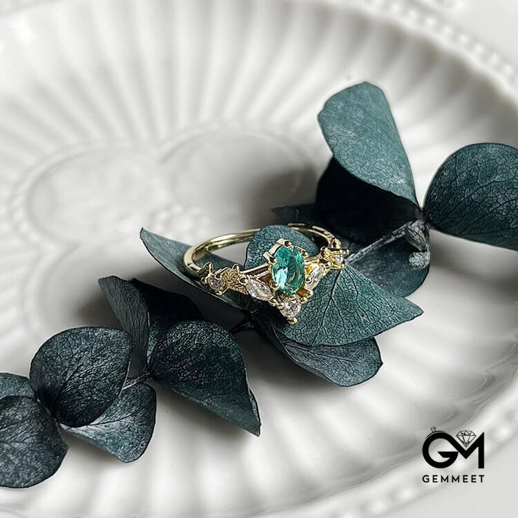 "Chamuel's Crown" - Paraiba Tourmaline Healing Ring