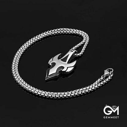 Titanium Steel Spike Pendant Necklace for Men