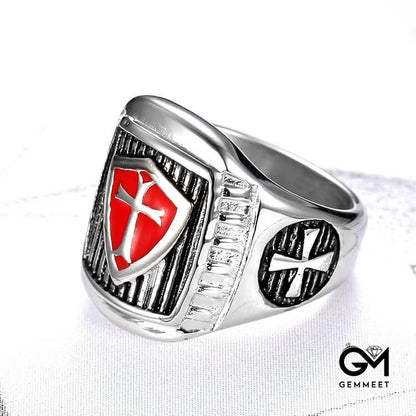 Interblack Cross Masonic Ring