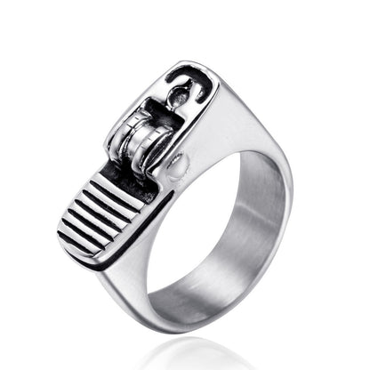 Creative Lighter Men's Vintage Stainless Steel Ring