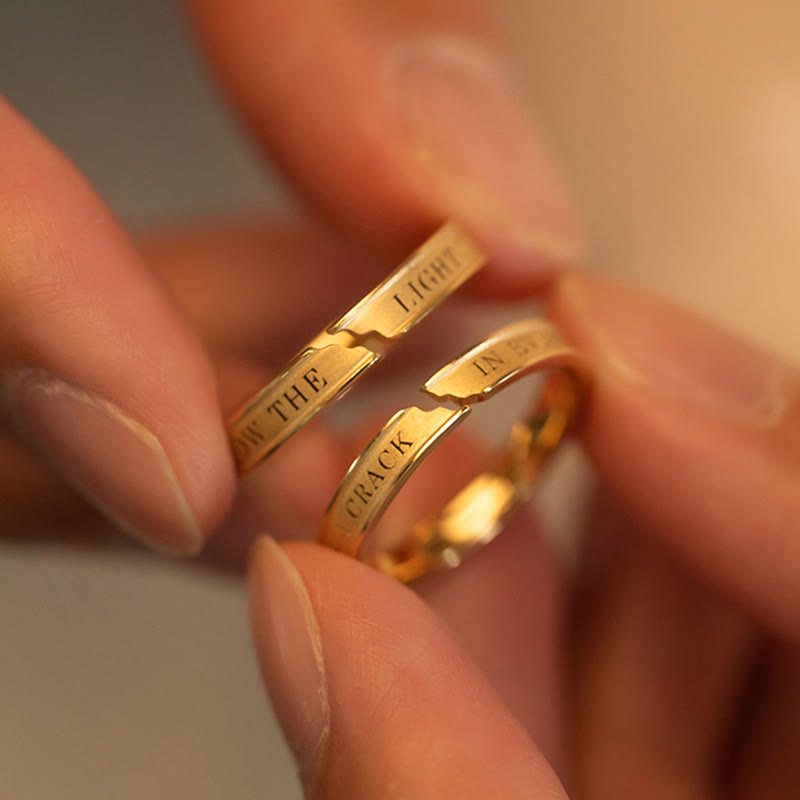 Fashion Broken design Couple Ring