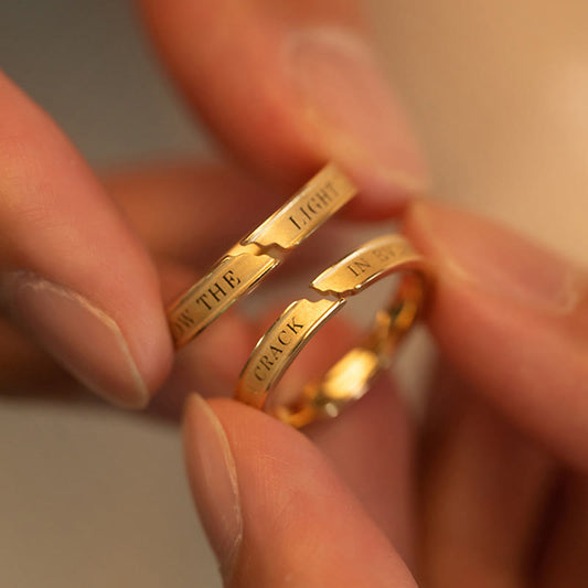 Fashion Broken design Couple Ring