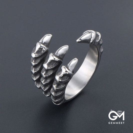 Vintage Dragon Claw Titanium Steel Ring