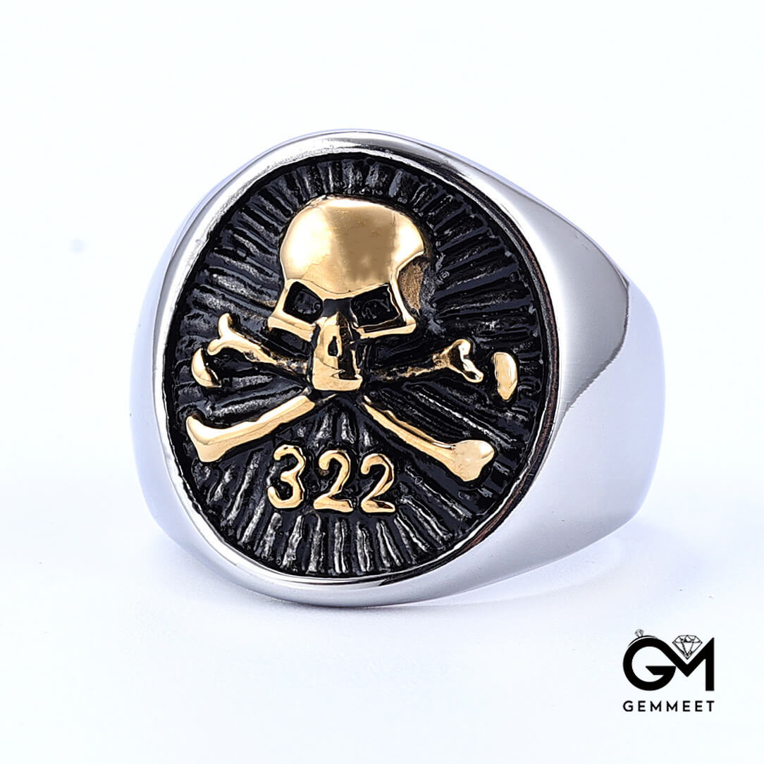 Digital Pirate Skull Stainless Steel Ring