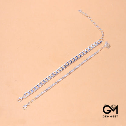 Retro Simple Everything Naked Zircon Anklet