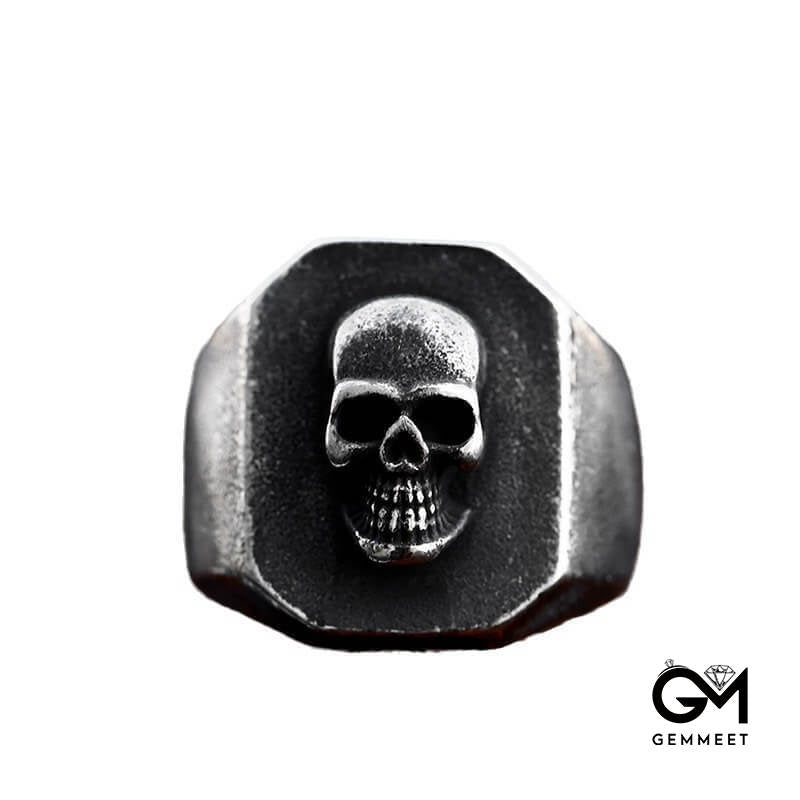 Vintage Punk Stainless Steel Three-dimensional Skull Ring