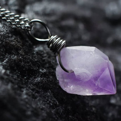 Delicate Amethyst Natural Crystal Necklace