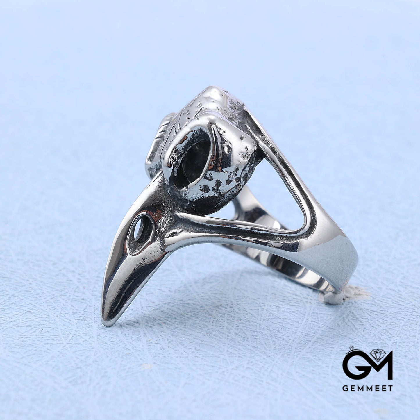 Viking Myth Raven Skull Titanium Steel Ring