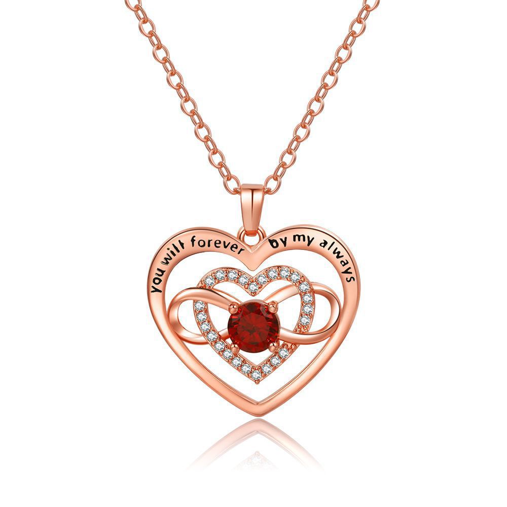 Heart to Heart Birthstones Necklace