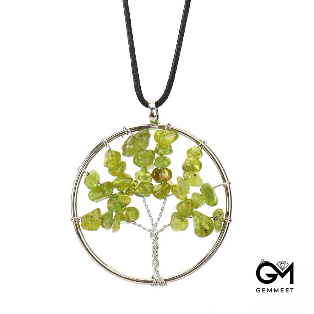 Tree of Life Simple Crystal Necklace