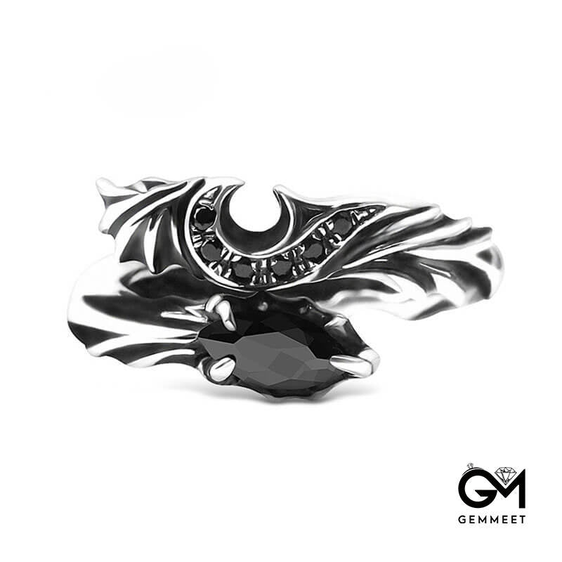 Evil Black Onyx Twisted Cascade Ring