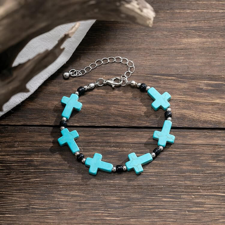 Turquoise Cross Protection Bracelet