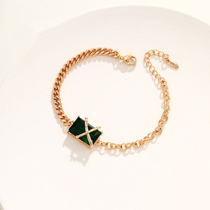 Cross Square Retro Light Luxury Bracelet for Women