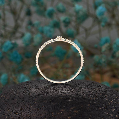 Delicate Milgrain Stacking Wedding Ring