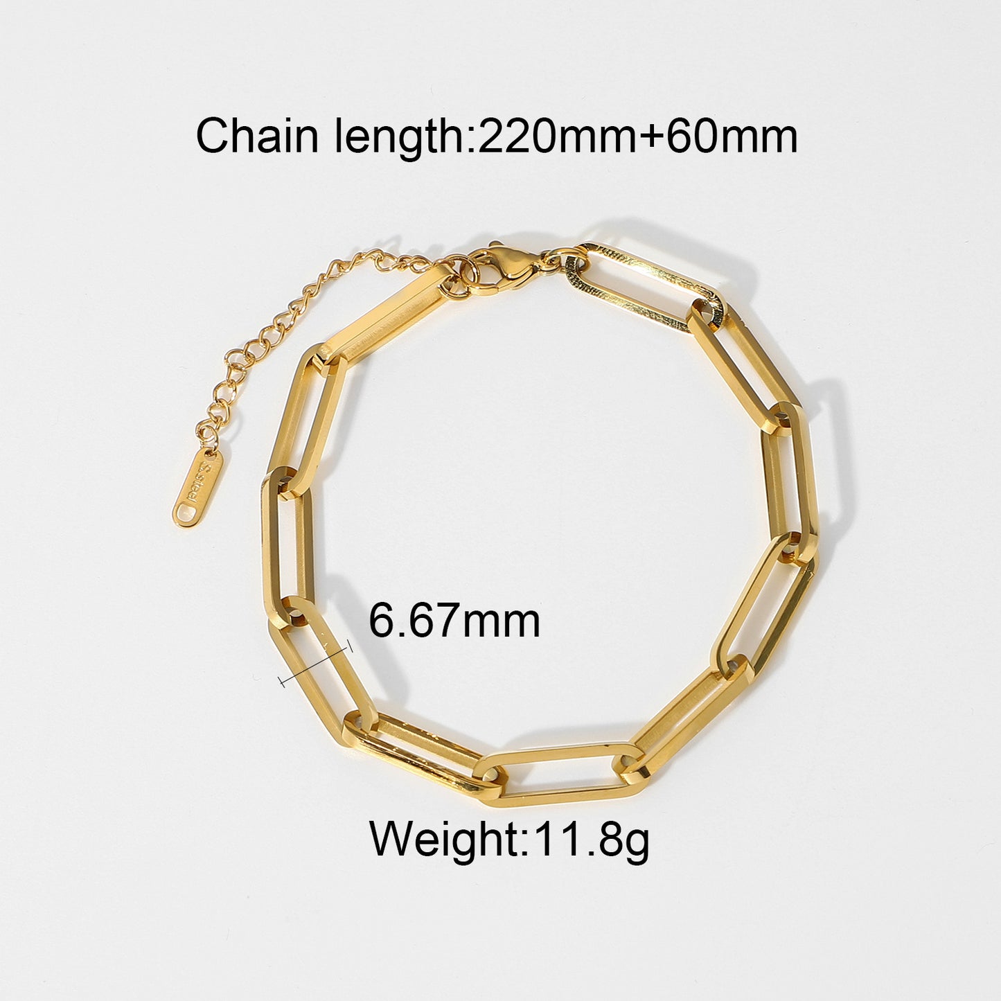 Golden Iron Chain Bracelet