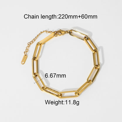 Golden Iron Chain Bracelet