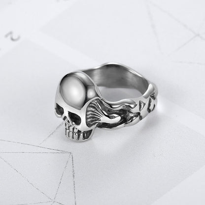 Stainless Steel Women's Skull Ring