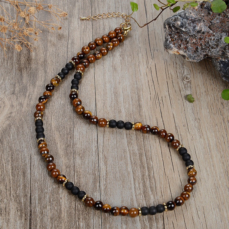 New Stainless Steel Tiger Eye Necklace