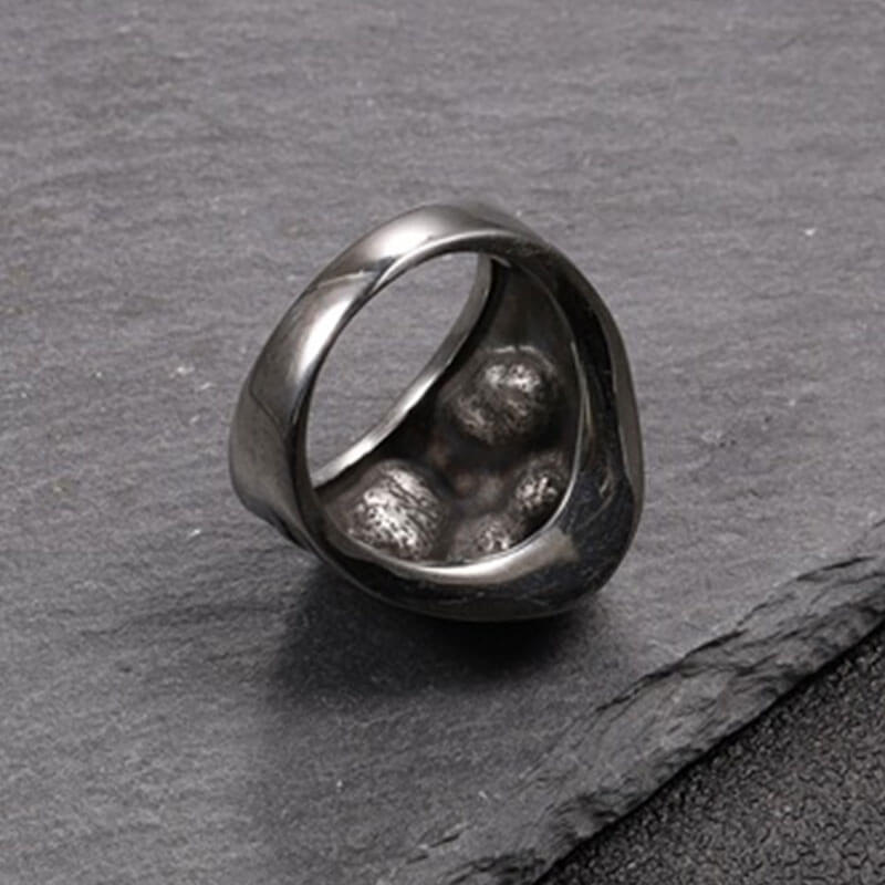 Vintage Men's Punk Death Skull Ring