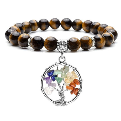 Chakra Tree Of Life Amethyst Bracelet