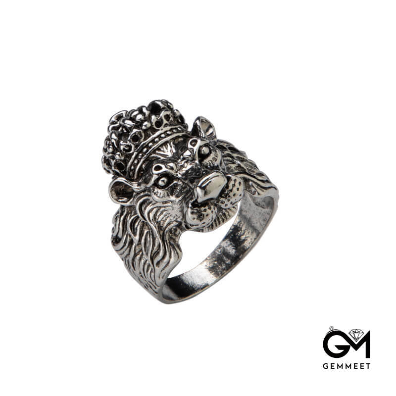 Retro Crown Lion King Ring