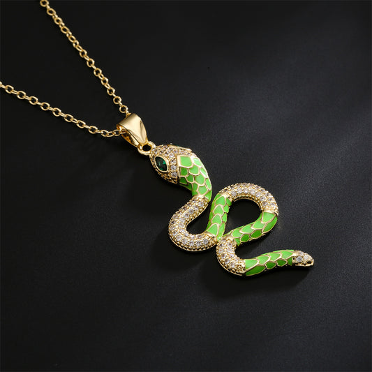 Colorful Snake Shape Chain Necklace