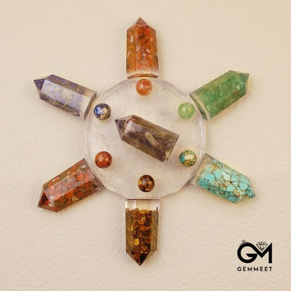 Chakra Column Seven Star Group Decoration