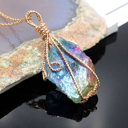 Natural Irregularity Color Stone Necklace