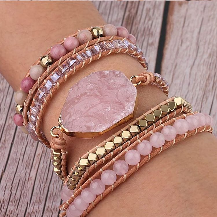 Rose Quartz Stone Bracelet