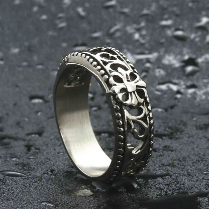 Cross Pattern Retro Trendy Men's Ring