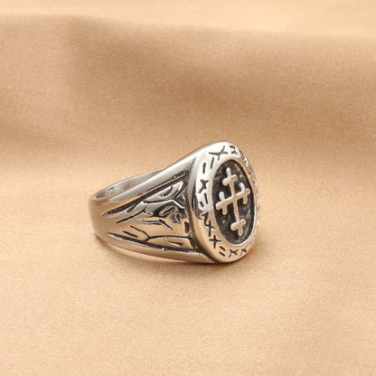 Mars Cross Retro Trendy Men's Ring