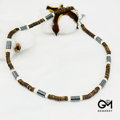 Bohemian Tribal Coconut Shell Necklace