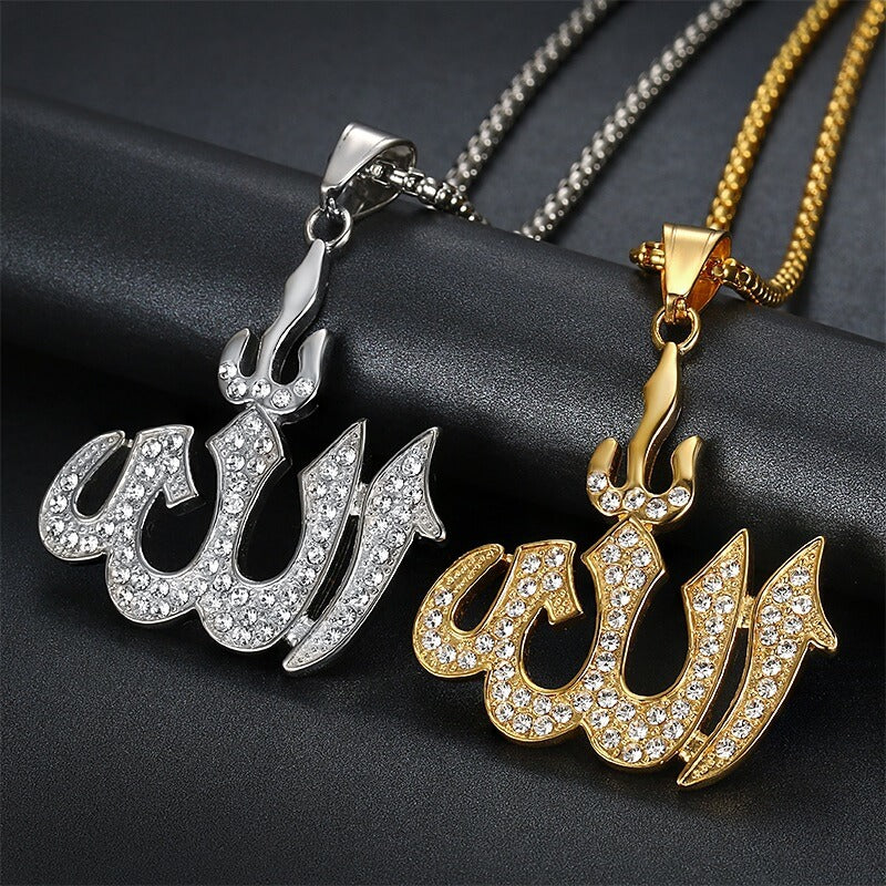 Hip Hop Jewelry Gold Plated Zircon Alphabet Symbol Pendant