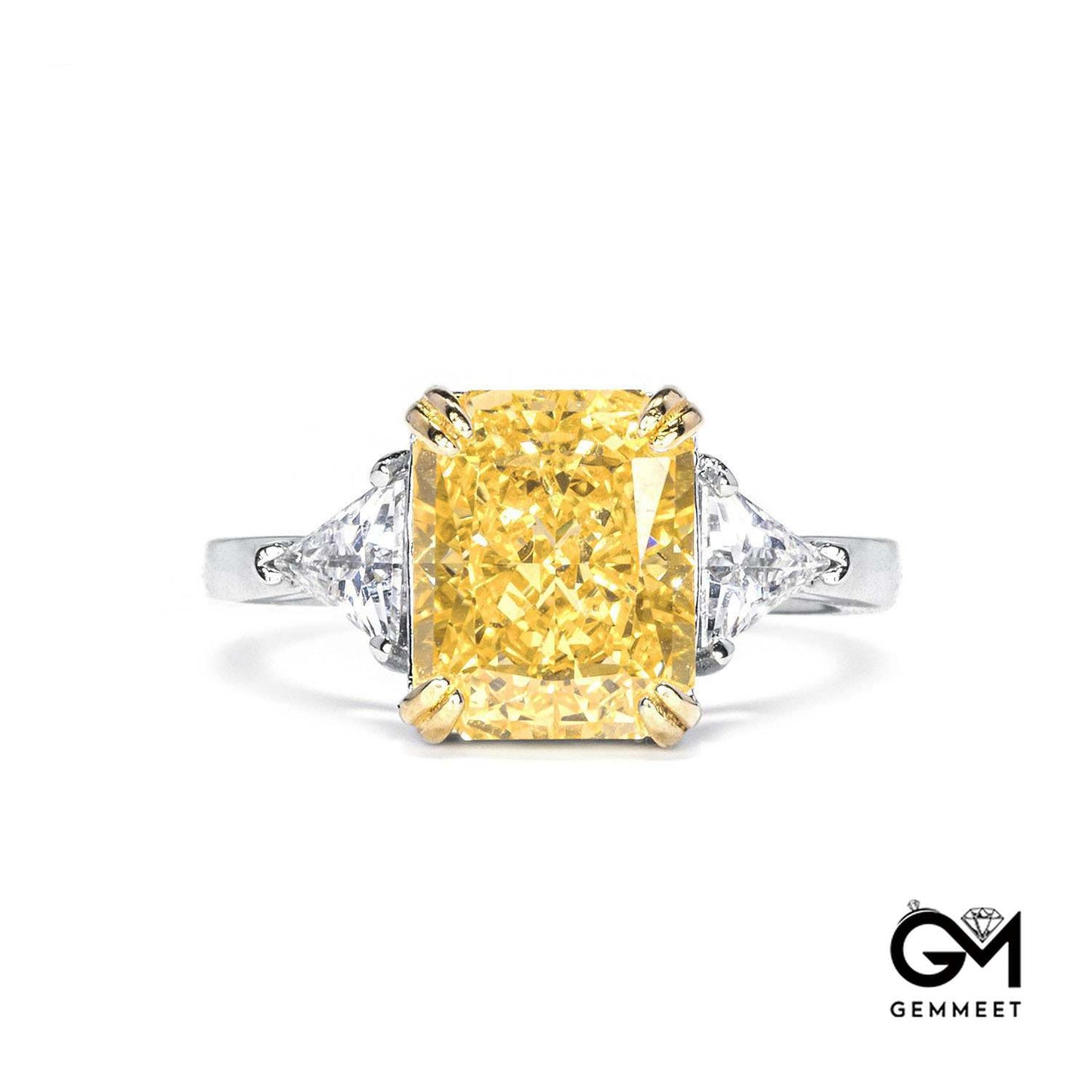 Yellow White Zircon French Ring