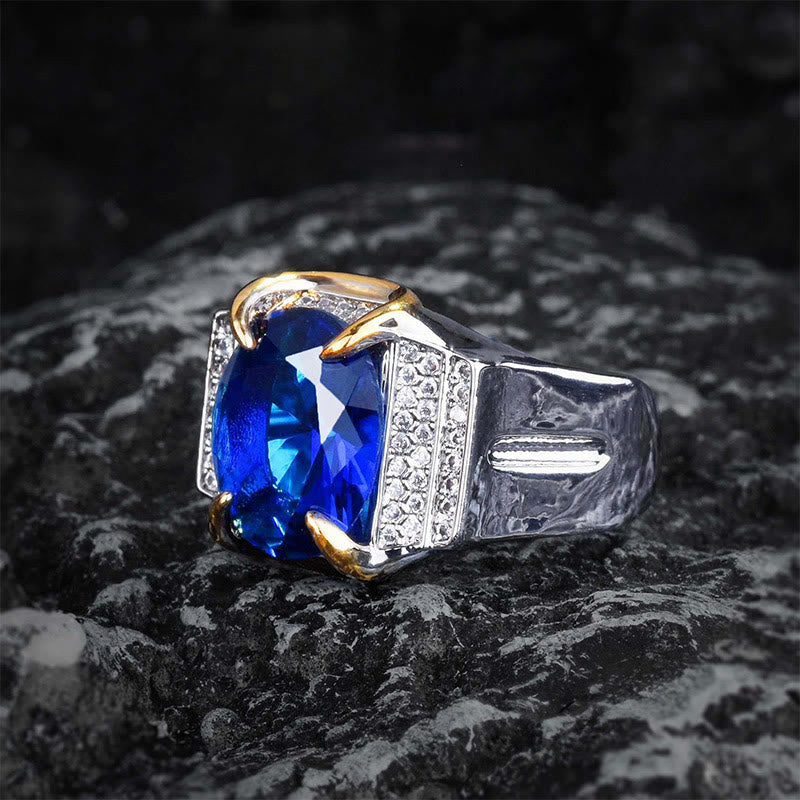 Sri Lankan Sapphire Men's Ring