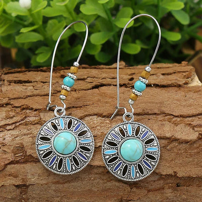 Turquoise Dangle Boho Gorgeous 12 Pieces Earrings