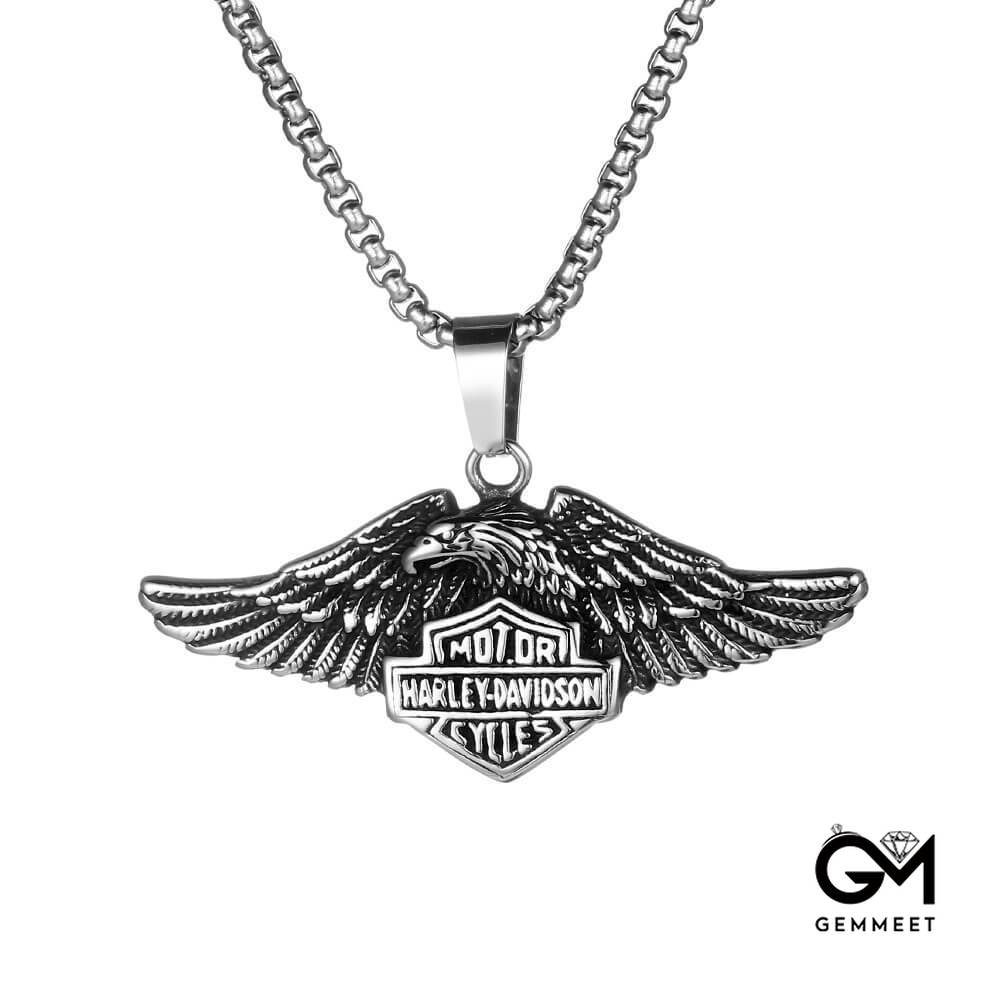 Vintage Eagle Wings Titanium Steel Necklace