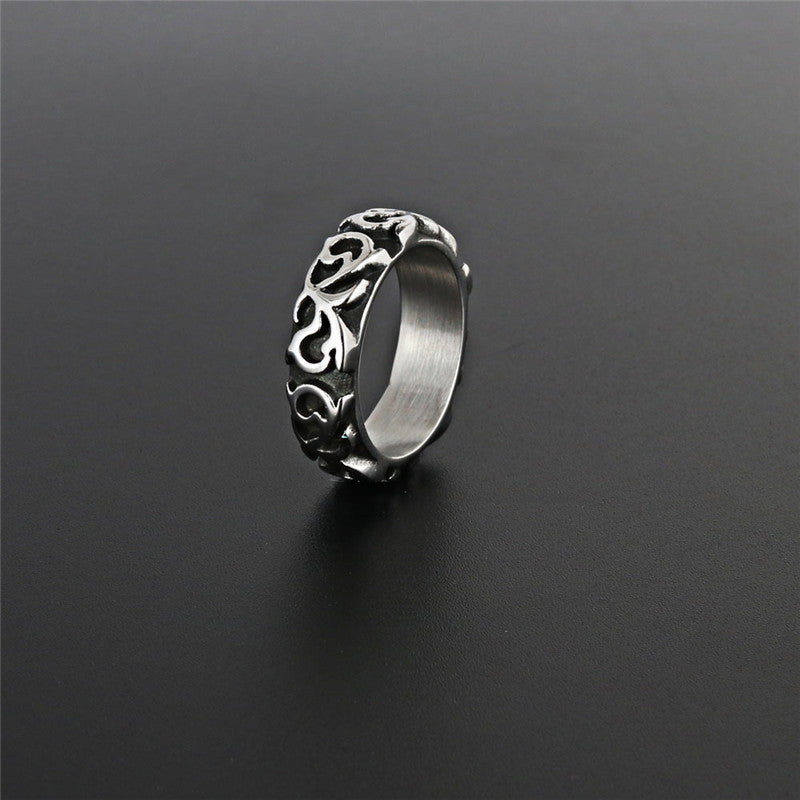 Retro Carved Punk Domineering Ring for Men