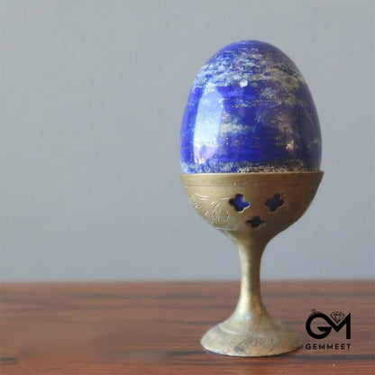 Easter Lapis Lazuli Meditation Vision Crystal Egg