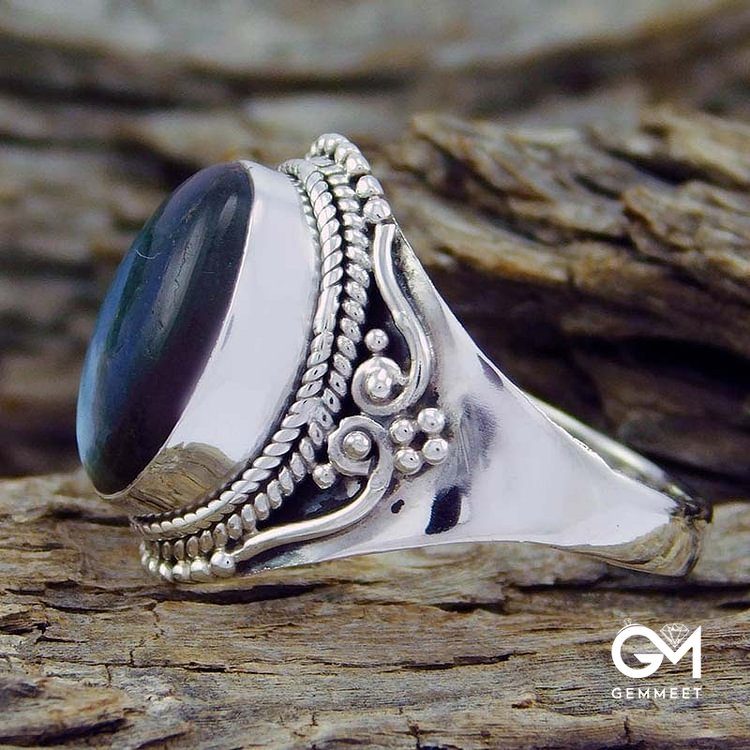 Moonstone Retro Style Healing Ring