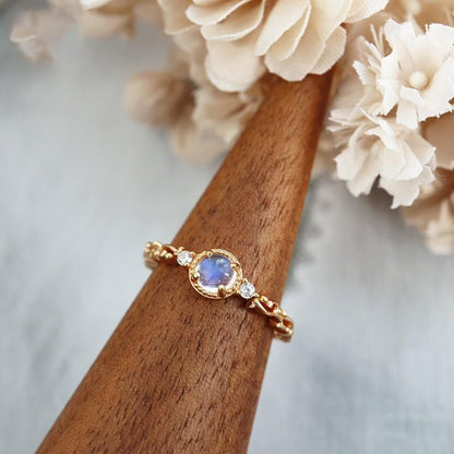 Moonlight Starlight Moonstone Ring