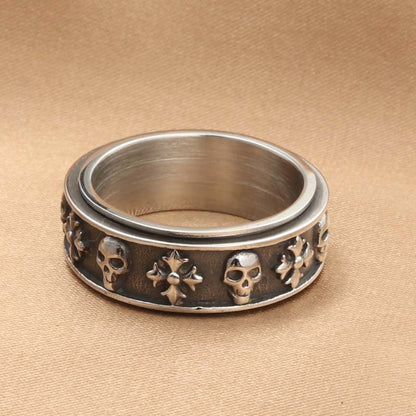 Cross Skull Retro Trendy Men's Ring