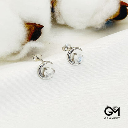 Sterling Silver S925  Moonstone Earrings