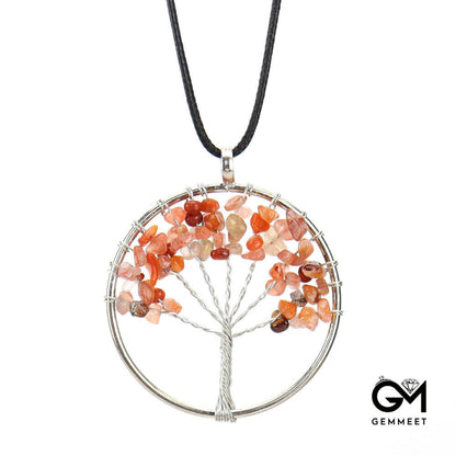 Simple Crystal Tree of Life Necklace