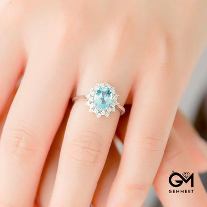 Personality Aquamarine Zircon Ring