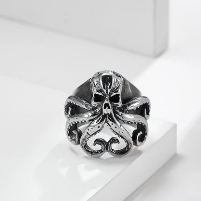 Vintage Style Stainless Steel Octopus Ring