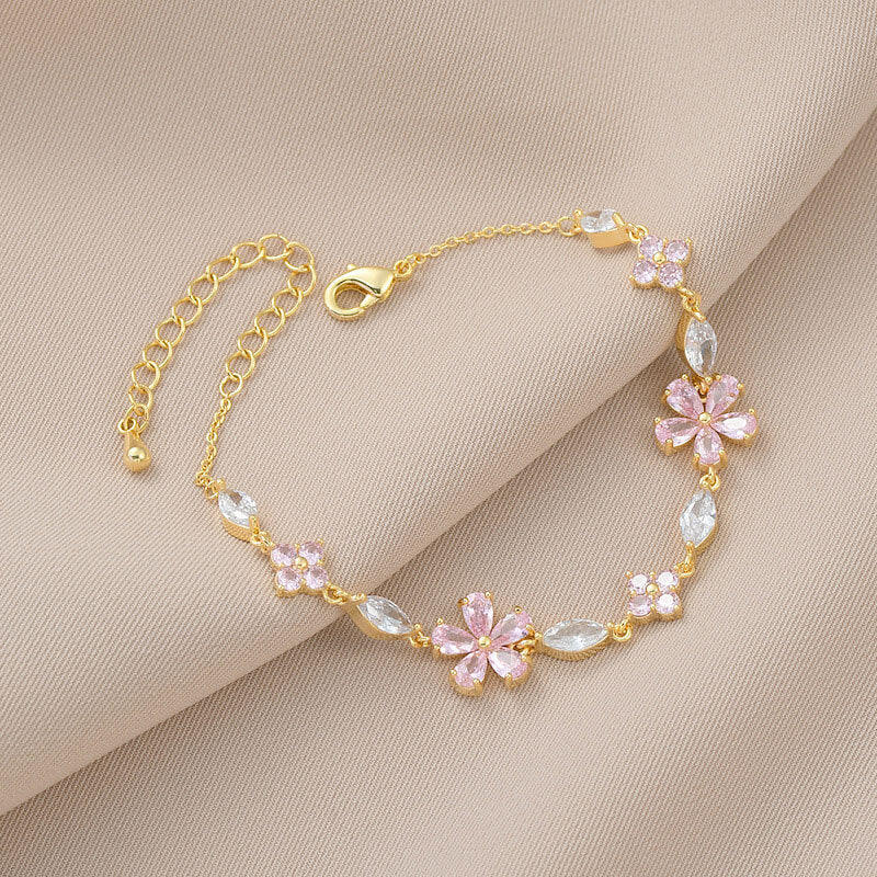 Zircon Petal Bracelet